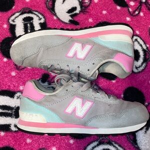 New Balance Kids' Gray and Pink Sneakers